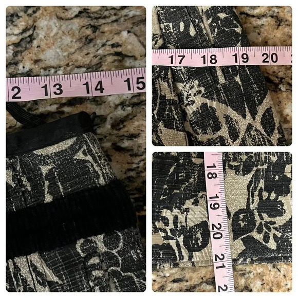 Weekends Max Mara Jacquard Velvet A Line Mini Skirt Tan Black M Work Night Out - Picture 4 of 8